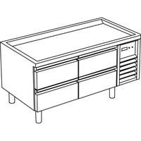 Kühl-Unterbau mit 4 Schubladen ohne Arbeitsplatte - 10209339 - KBS Gastrotechnik