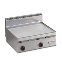 Elektro Grillplatte verchromt 1/3 gerillt Fläche 996x555mm 3 Heizzone Tischgerät - 10212311 - KBS Gastrotechnik