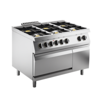 Gas-Herd 6 Brenner  mit Elektro Ofen - 10431402 - KBS Gastrotechnik
