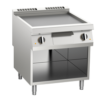 Elektro-Grillplatte glatt 15kW 2 Heizzone offener Unterbau - 10512419 - KBS Gastrotechnik