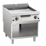 Gas-Grillplatte glatt 21kW 2 Heizzonen offener Unterbau - 10522419 - KBS Gastrotechnik