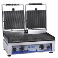 Kontaktgrill Grillfläche 52x24 cm oben gerillt & unten glatt 2 Temperaturzonen - 10927026 - KBS Gastrotechnik