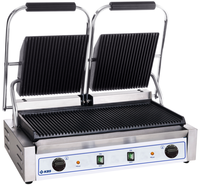 Kontaktgrill Grillfläche 47x23 cm oben & unten gerillt 2 Temperaturzonen - 10927029 - KBS Gastrotechnik