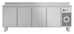 Kühltisch mit Arbeitsplatte aufgekantet KTF 4220 M - 152420 - KBS Gastrotechnik