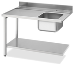 Zulauftisch 1200mm, mit Grundboden - 20390065 - KBS Gastrotechnik