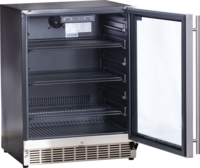 KBS Glastürkühlschrank KBS 154 GU mit offener Tür, gerade Frontalansicht. Komplett sichtbarer Innenraum mit Flaschenführung und Umluftkühlung. Perfekt für den Einsatz in Restaurants. KBS Glastürkühlschrank KBS 154 GU mit offener Tür, gerade Frontalansicht. Komplett sichtbarer Innenraum mit Flaschenführung und Umluftkühlung. Perfekt für den Einsatz in Restaurants.