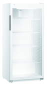 KBS Flaschenk&uuml;hlschrank MRFVC 5511 mit Glast&uuml;r in Frontalansicht. Innenbeleuchtung und vier Drahtgitterb&ouml;den. Geeignet f&uuml;r Bars, Kantinen oder Verkaufsr&auml;ume.