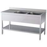 Spültisch mit Aufkantung B 160cm - 91612002 - KBS Gastrotechnik