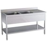 Spültisch mit Aufkantung B 160cm - 91622005 - KBS Gastrotechnik