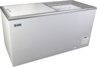 KBS Tiefkühltruhe mit zwei Schiebetüren in geschlossenem Zustand. Ansicht von oben, zeigt klare Linienführung des Gehäuses. KBS Tiefkühltruhe mit zwei Schiebetüren in geschlossenem Zustand. Ansicht von oben, zeigt klare Linienführung des Gehäuses.