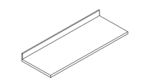 Arbeitsplatte mit Aufkantung B 400cm x  T  70cm - 93011032 - KBS Gastrotechnik