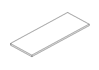 Arbeitsplatte ohne Aufkantung B 400cm x  T  70cm - 93012032 - KBS Gastrotechnik