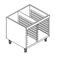 Arbeitsschrank offen 14x GN 1/1 B 80cm x  T  68cm - 93023004 - KBS Gastrotechnik