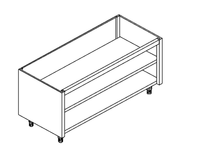 Arbeitsschrank offen Breite 400cm, Tiefe 68cm - 90323022 - KBS Gastrotechnik