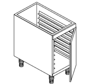 Arbeitsschrank mit Drehtür für 7x GN 1/1 B 40cm x  T  68cm - 93024002 - KBS Gastrotechnik