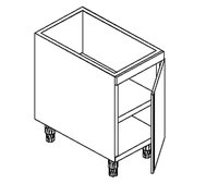 Arbeitsschrank mit Drehtür B 40cm x  T  68cm - 93024012 - KBS Gastrotechnik