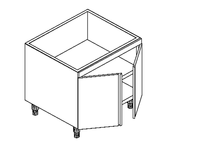 Arbeitsschrank mit 2 Drehtüren B 80cm x  T  68cm - 93024016 - KBS Gastrotechnik