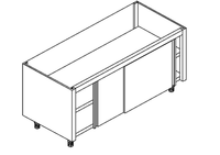 Arbeitsschrank mit Schiebetüren B 100cm x  T  68cm - 93024034 - KBS Gastrotechnik