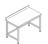 Arbeitstisch unterfahrbar B 140cm x  T  70cm - 93031069 - KBS Gastrotechnik