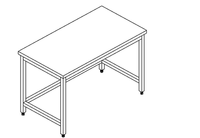 Arbeitstisch unterfahrbar B 140cm x  T  70cm - 93032069 - KBS Gastrotechnik