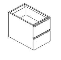 Schubladenblock 2 GN 1/1  Tiefe 64cm, Höhe 56cm - 93039001 - KBS Gastrotechnik