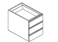 Schubladenblock 3 GN 1/1  Tiefe 54cm, Höhe 56cm - 93039009 - KBS Gastrotechnik