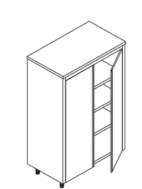 Geschirrschrank mit 2 Drehtüren Breite 120cm, Tiefe 70cm - 93060012 - KBS Gastrotechnik