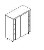 Geschirrschrank mit 2 Schiebetüren Breite 120cm, Tiefe 70cm - 93060038 - KBS Gastrotechnik